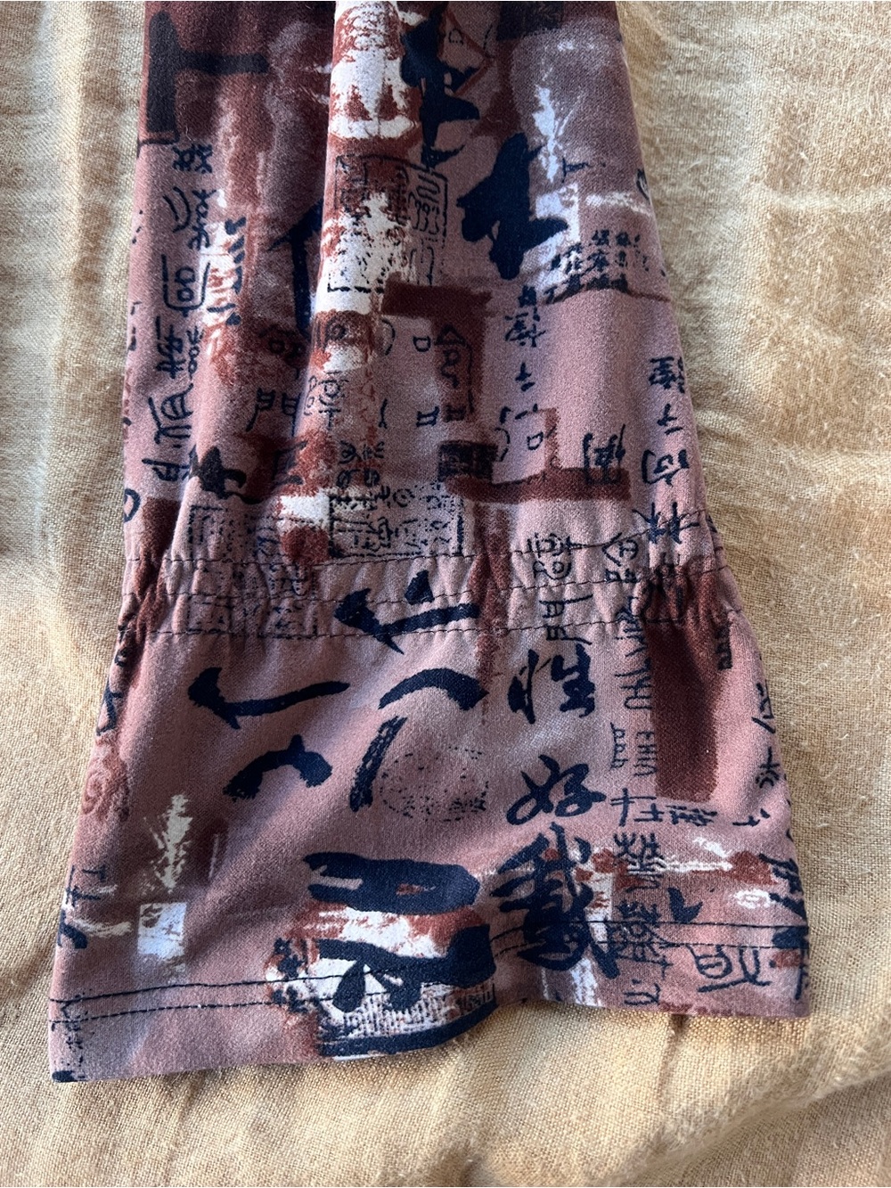 Vintage Casting Paris Calligraphy Print Off-Shoulder Top